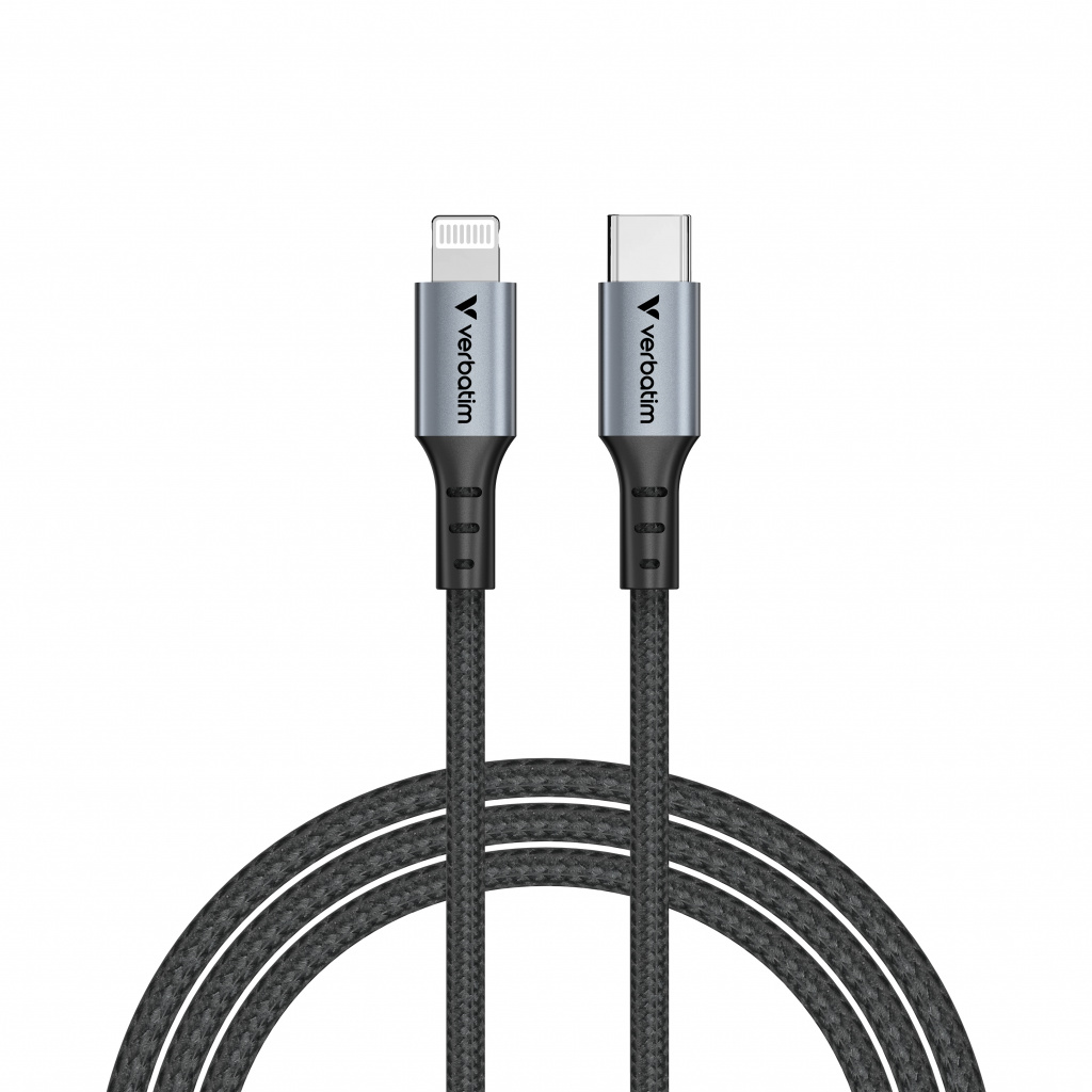 Verbatim Sync & Charge kabel USB-C na Lightning, M/M, 60W PD3.0, crni,1.2m - Slika 3
