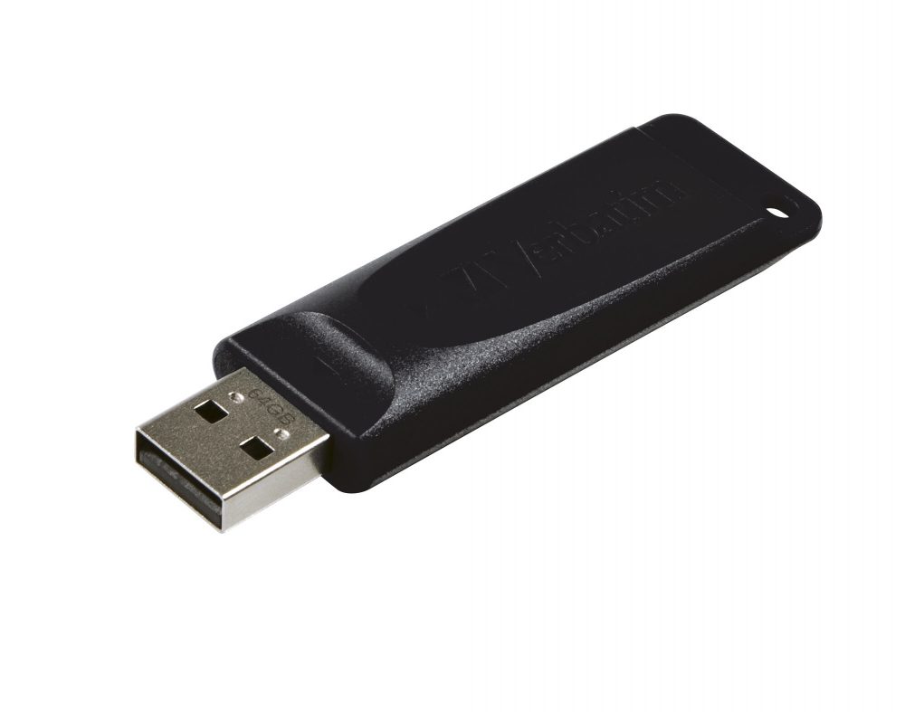 Verbatim USB 2.0 Flash Drive 64GB Store'n'Go Slider crni