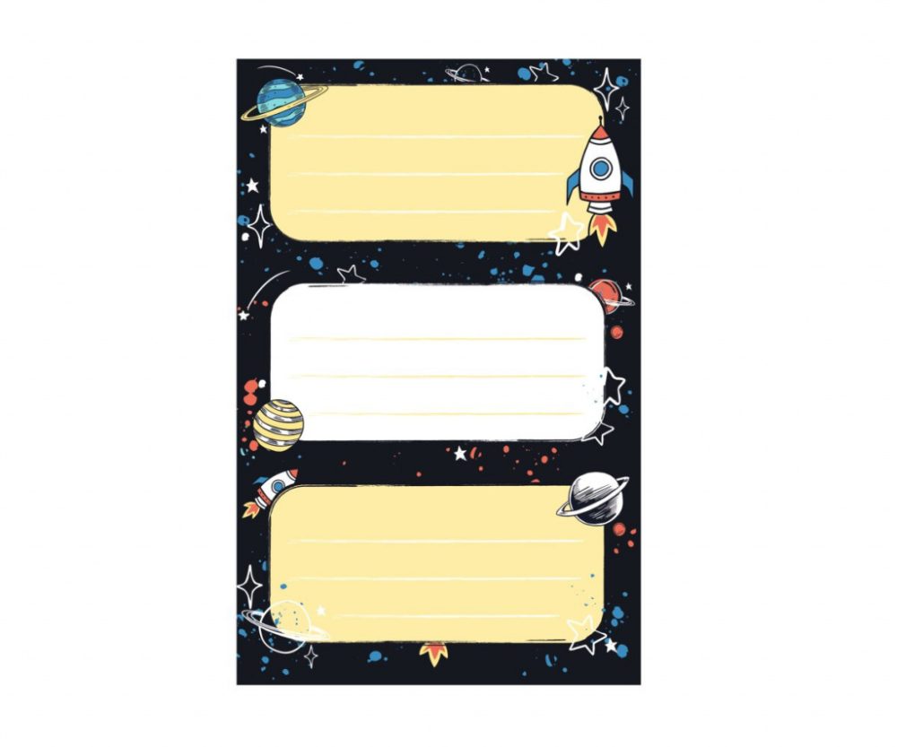Etikete školske papir svemir Herlitz 50034321 blister