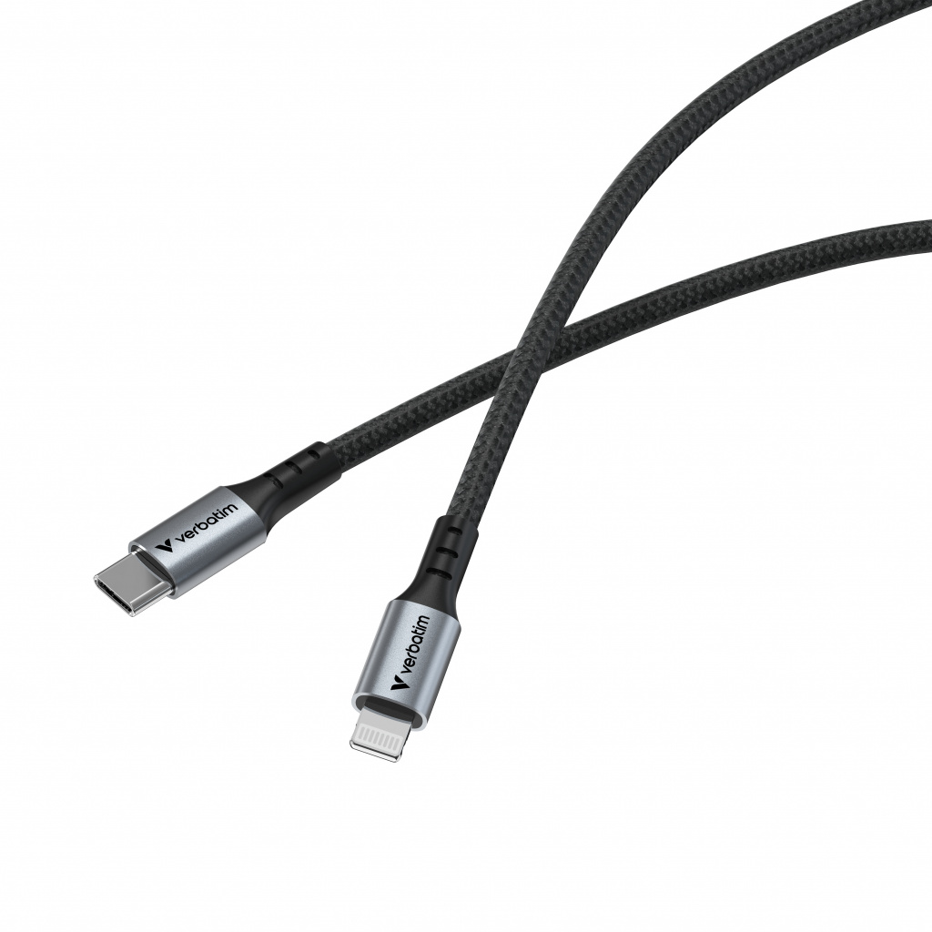 Verbatim Sync & Charge kabel USB-C na Lightning, M/M, 60W PD3.0, crni,1.2m - Slika 2