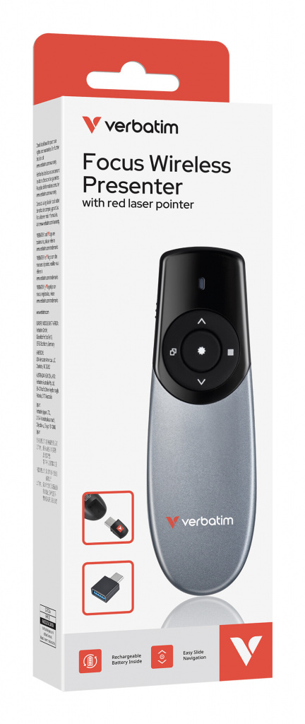 Verbatim Focus bežični prezenter Wireless presenter with red laser pointer - Slika 6