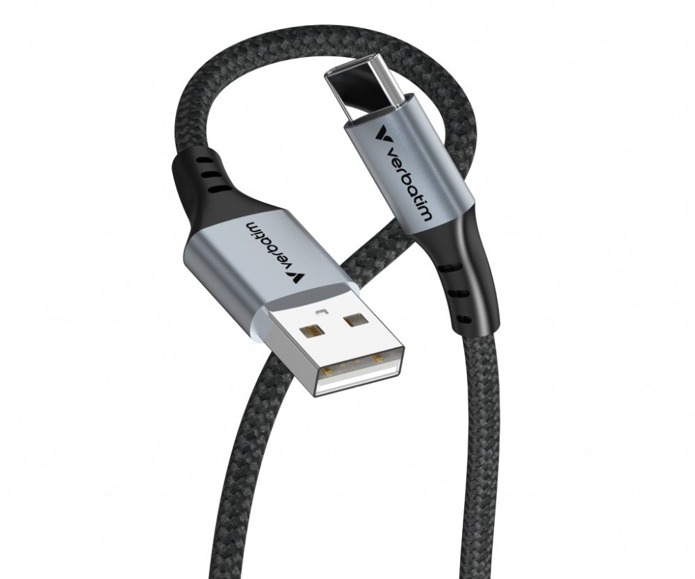 Verbatim Sync & Charge kabel USB-A na USB-C, M/M, 18W QC3.0, crni, 1.2m