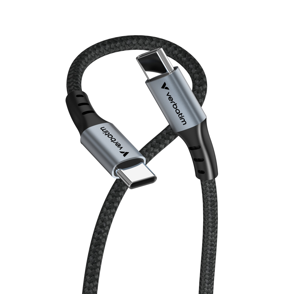 Verbatim Sync & Charge kabel USB-C na USB-C, M/M, 60W PD3.0/QC3.0, crni, 1.2m