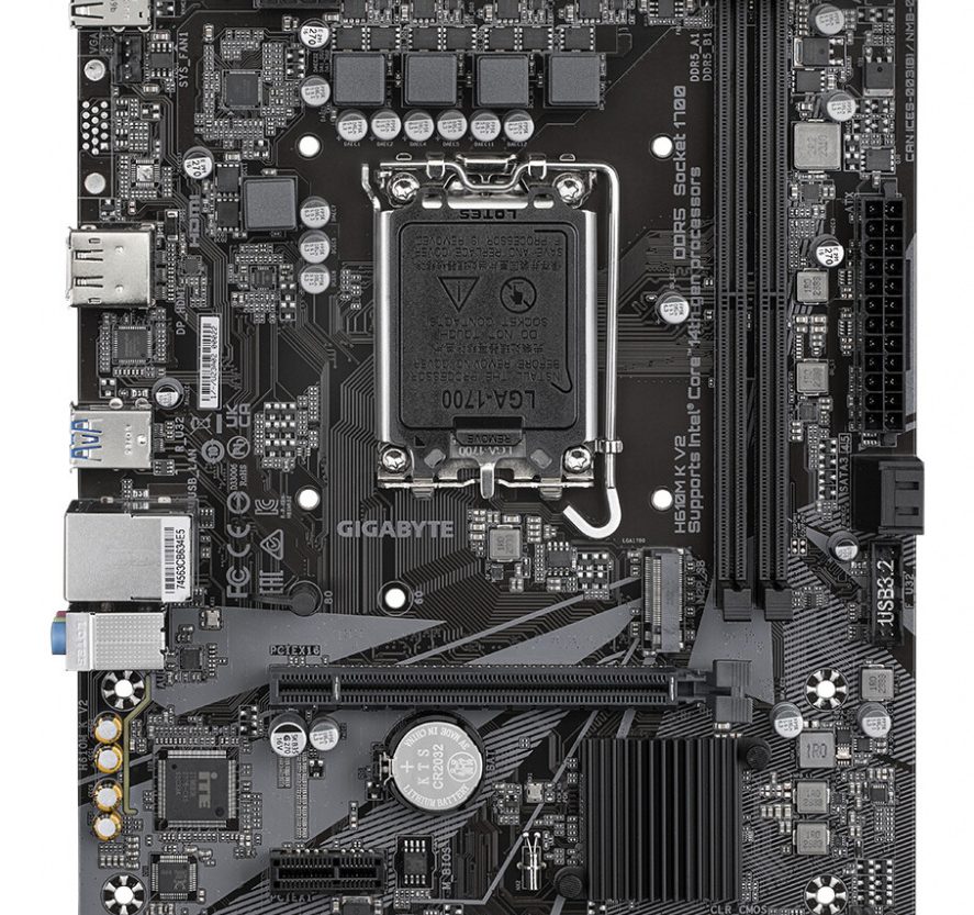 Alternative view of GIGABYTE H610M K V2 LGA1700 1xHDMI 1xDP