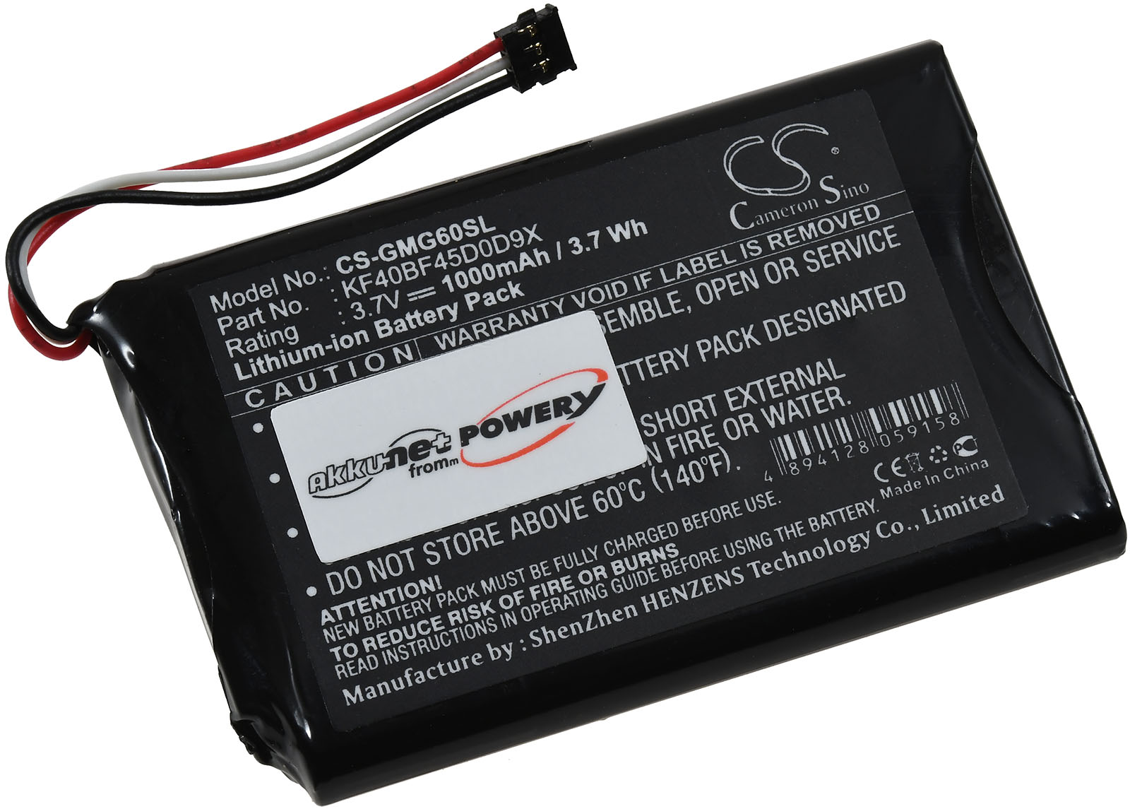 Baterija za GPS, Navigation Garmin Approach G6 / Typ KF40BF45D0D9X