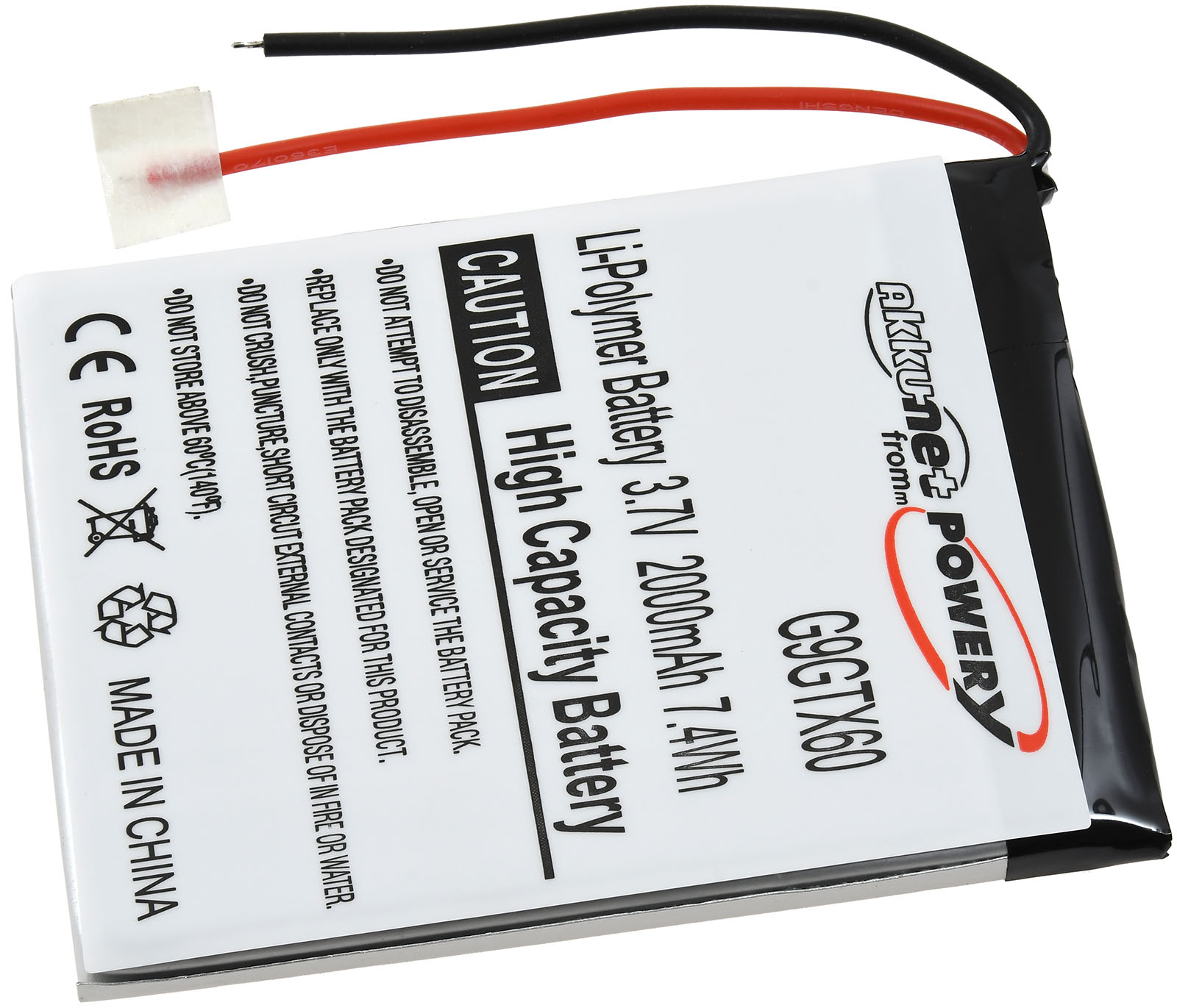 Baterija za GPS, Navigation NavGear GTX-60 / RSX-60 / Typ A505068G
