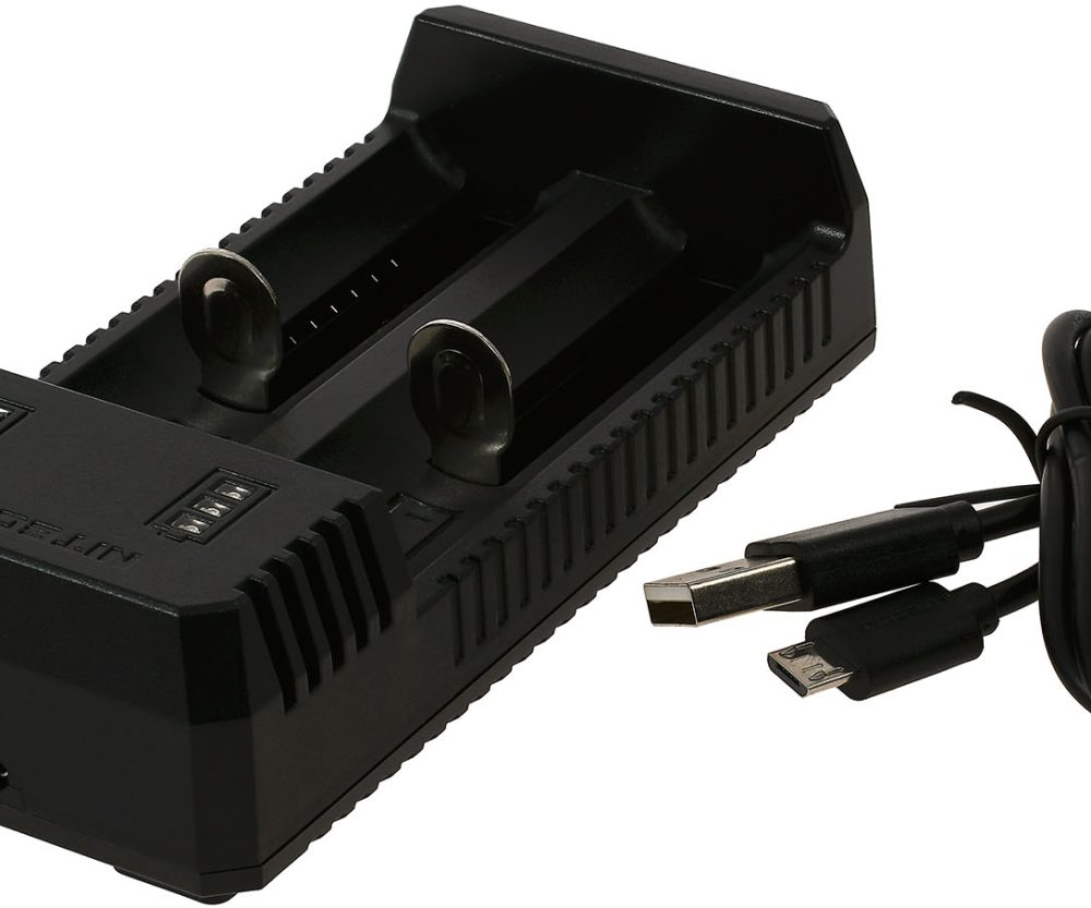 USB-Lader Nitcore UI2 Dual Slot za Li-Ion baterije, Ladestrom bis zu 2x 800mA