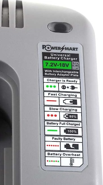 Powery baterijski-Punjač za Dewalt sa USB für Dewalt Baterijatyp DW9050 / Ladertyp DW9116 - Slika 3