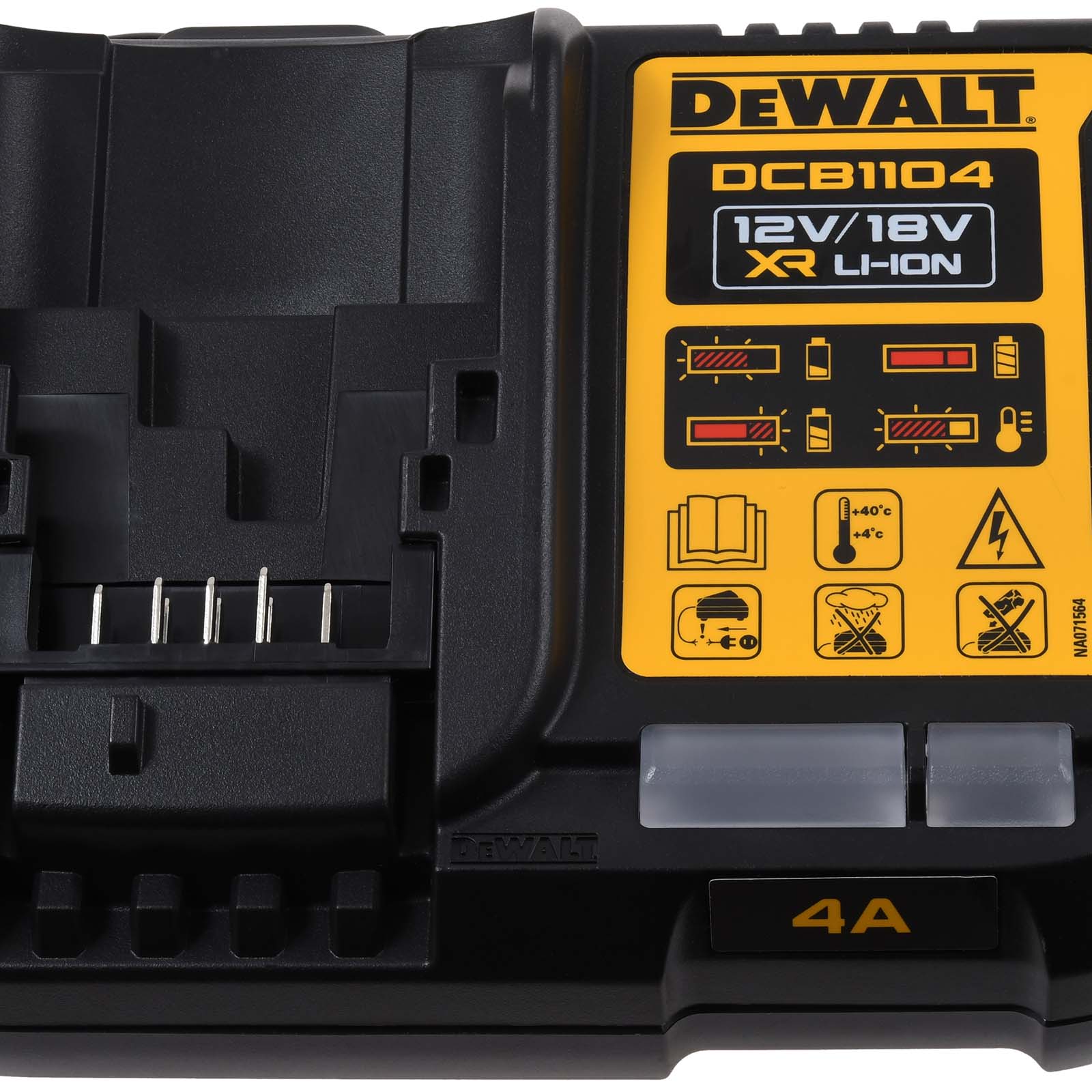 Dewalt baterijski-SchnellPunjač / Baterija-Punjač 10,8-18V DCB1104 za alle XR-Schiebe-baterije - Slika 3