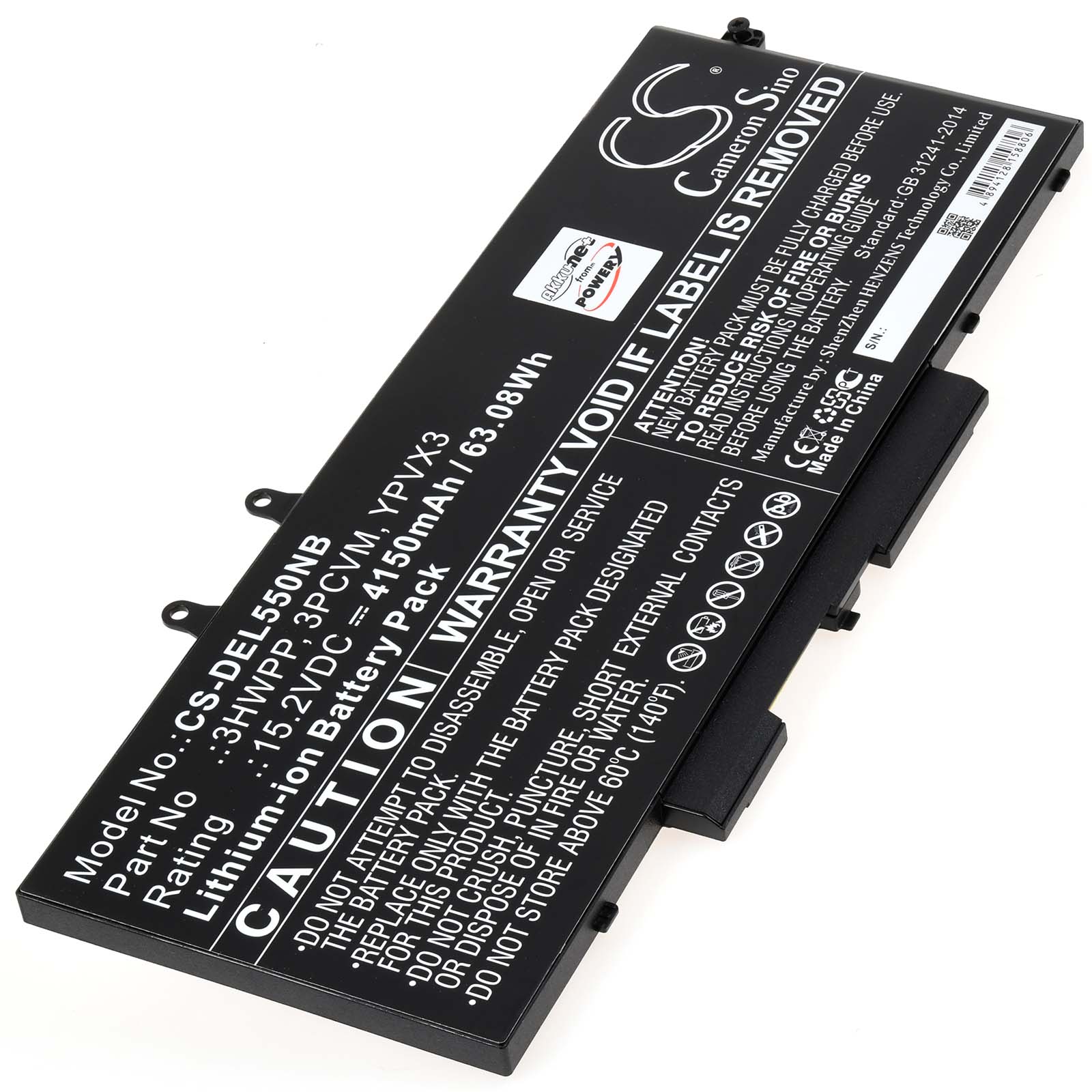 Baterija za laptop Dell Latitude 5401 /Latitude 14 5410 / Typ 3HWPP