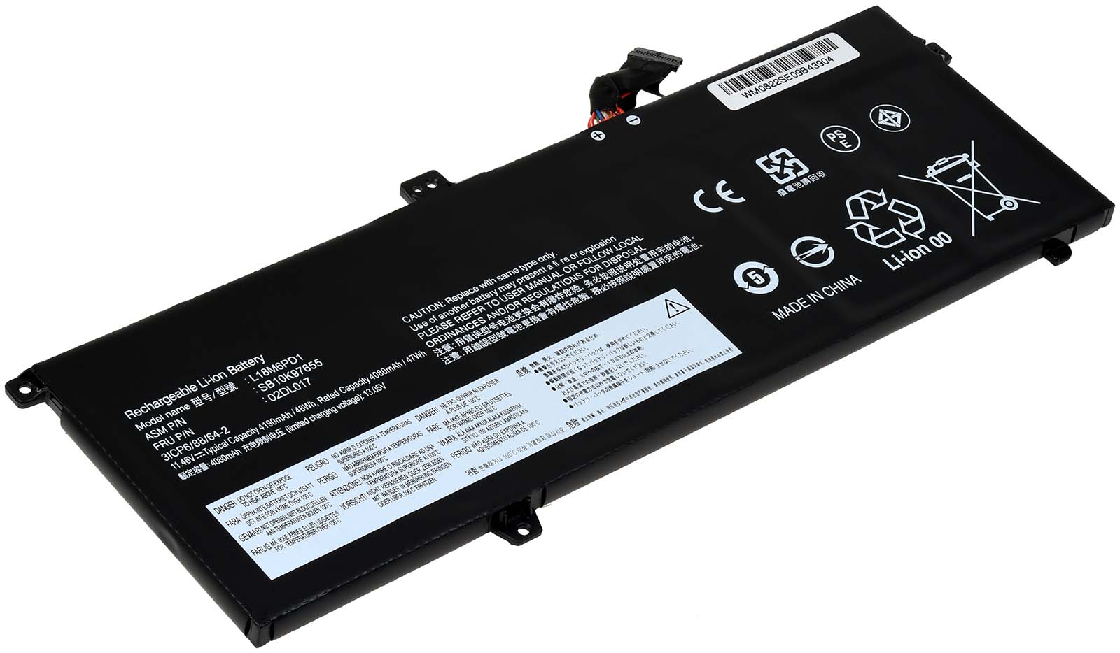 Baterija za laptop Lenovo ThinkPad X390 / Typ L18M6PD1