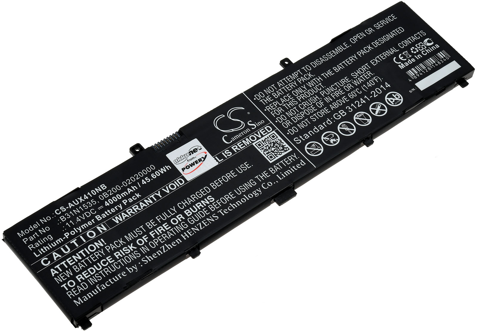 Baterija za laptop Asus UX310UA / UX410UA / Typ B31N1535