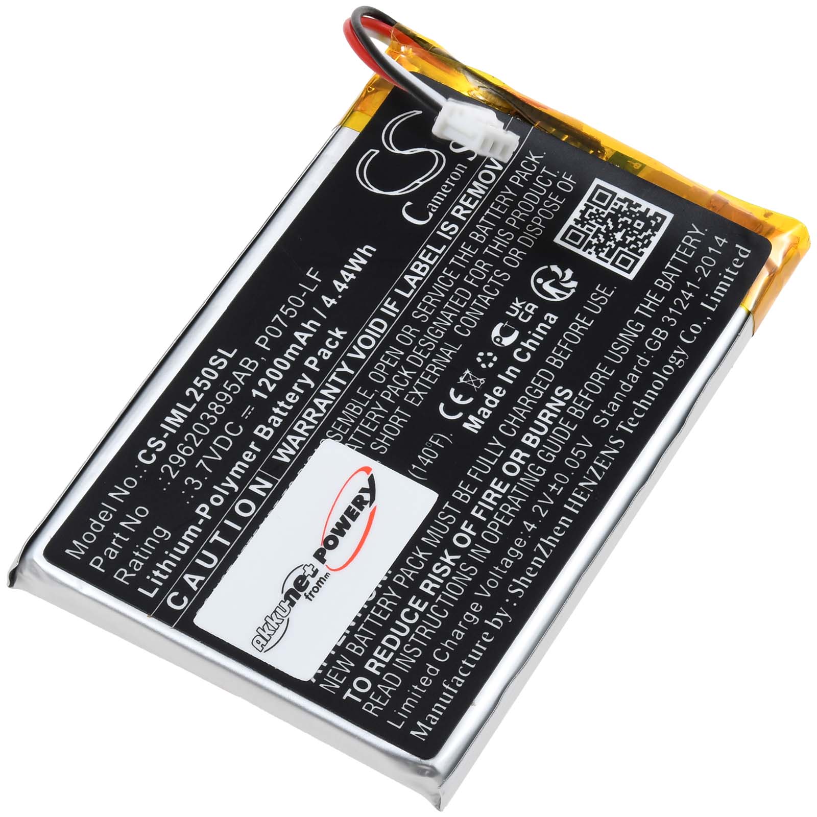 Baterija za Payment-, Zahl-, Karten-Terminal Ingenico Link 2500 / Typ P0750-LF