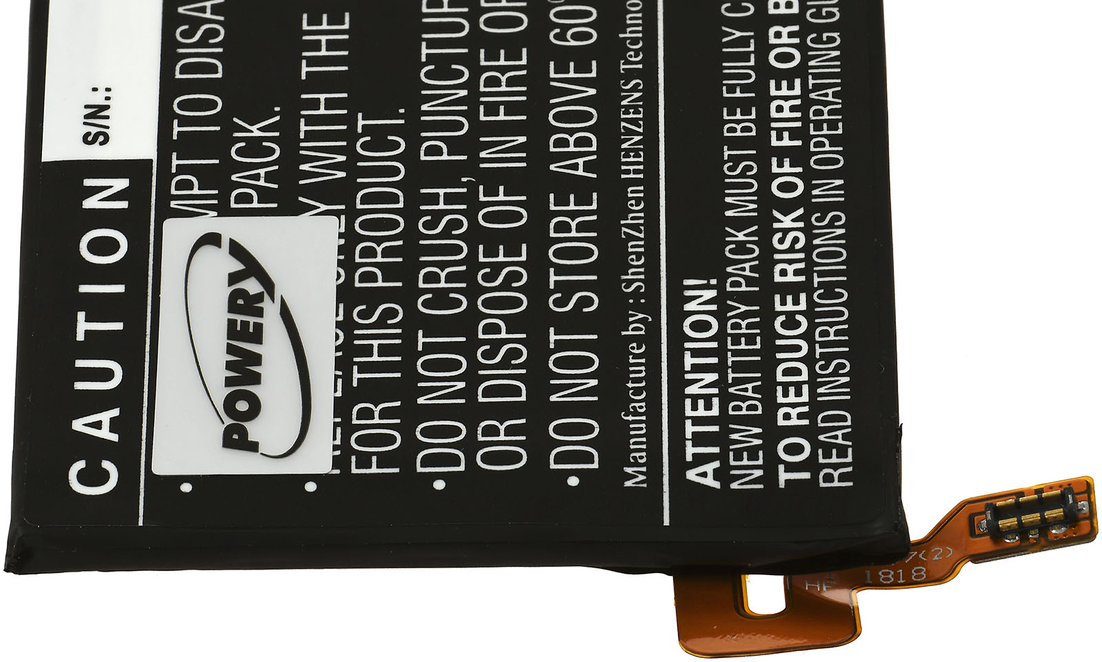 Baterija za ručniy, Smartphone Blackberry KEY2 / BBF100-4 / Typ Tlp035B1 - Slika 3