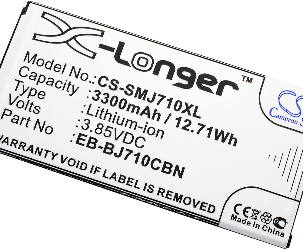 Alternative view of Baterija za Smartphone Samsung Galaxy J7 (2016) / SM-J7109 / Typ EB-BJ710CBE