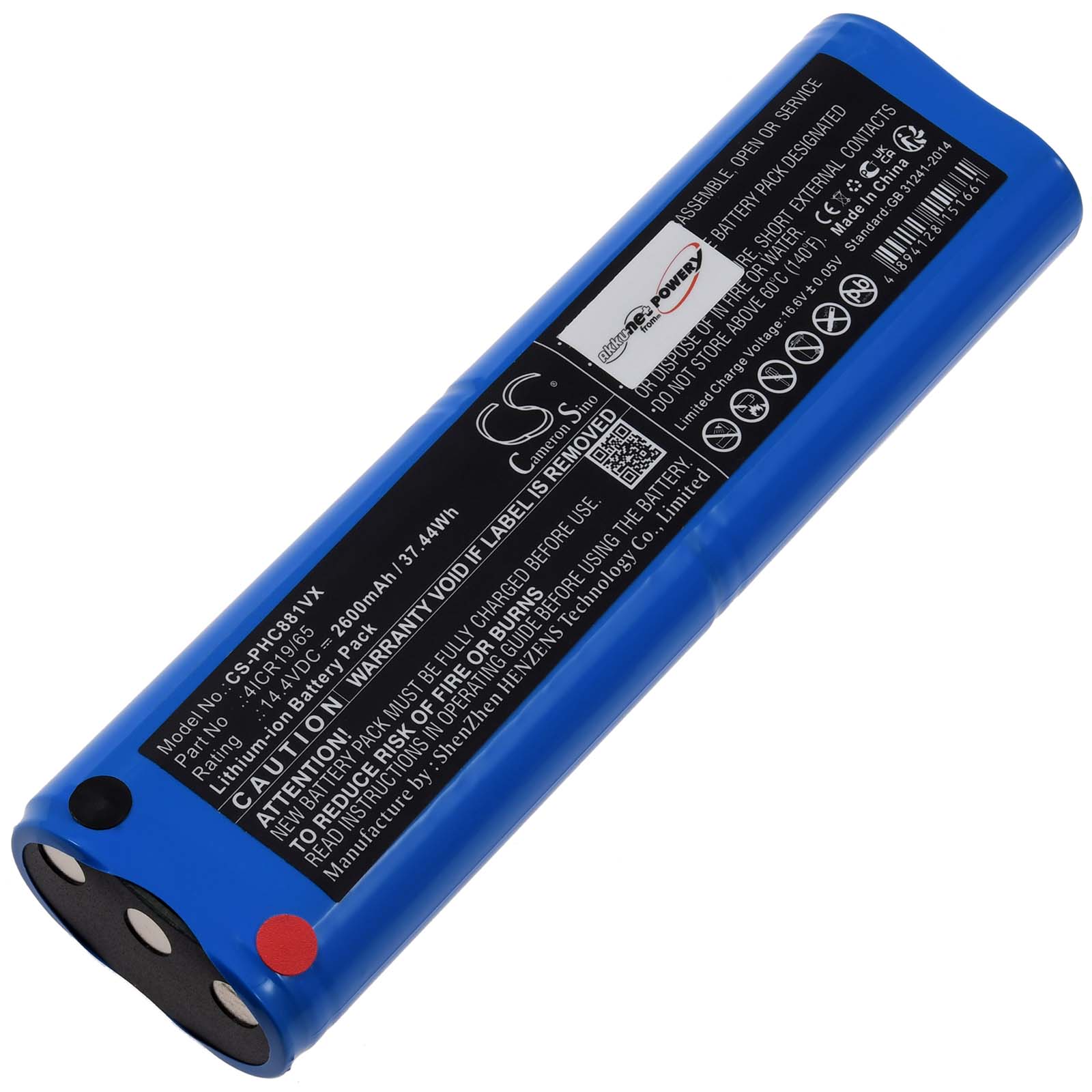 Baterija za robotski usisavač Philips FC8810 / FC8820 / FC8830 / Typ 4ICR19/65
