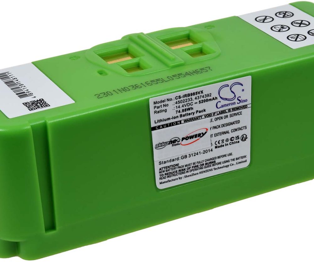 PowerBaterija kompatibilno sa usisavačroboter iRobot Roomba 960 / 980 / Typ 4376392