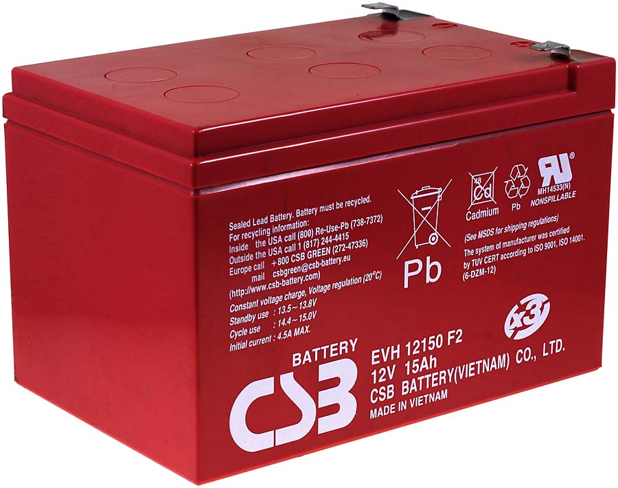 CSB olovna Baterija EVH12150/X3 12V 15Ah cikličke s dubokim pražnjenjem