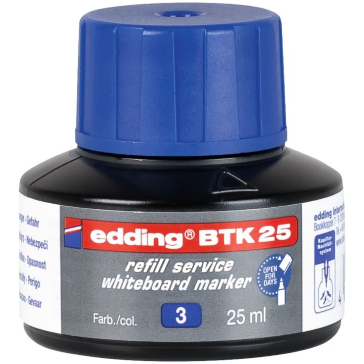 Tinta za marker (za bijelu ploču) 25 ml Edding BTK25 plava