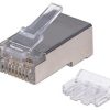 Intellinet 50-Pack Cat6A RJ45 Modular Plugs STP 3-prong