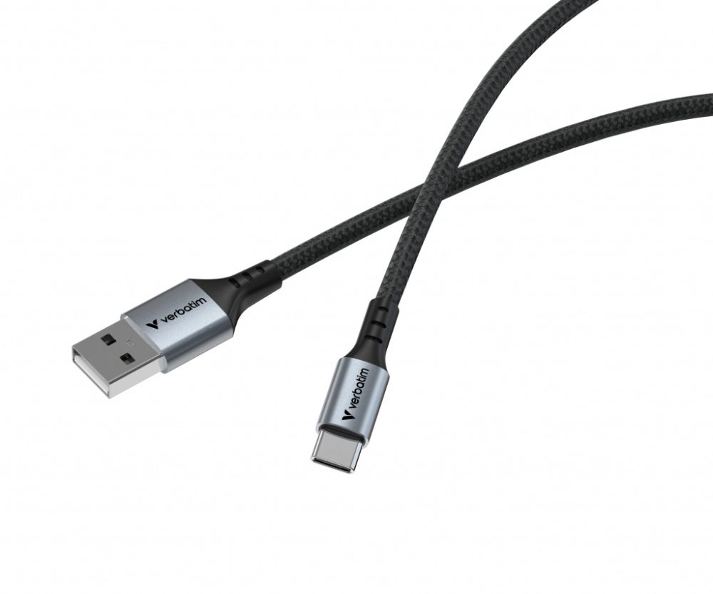 Alternative view of Verbatim Sync & Charge kabel USB-A na USB-C, M/M, 18W QC3.0, crni, 1.2m