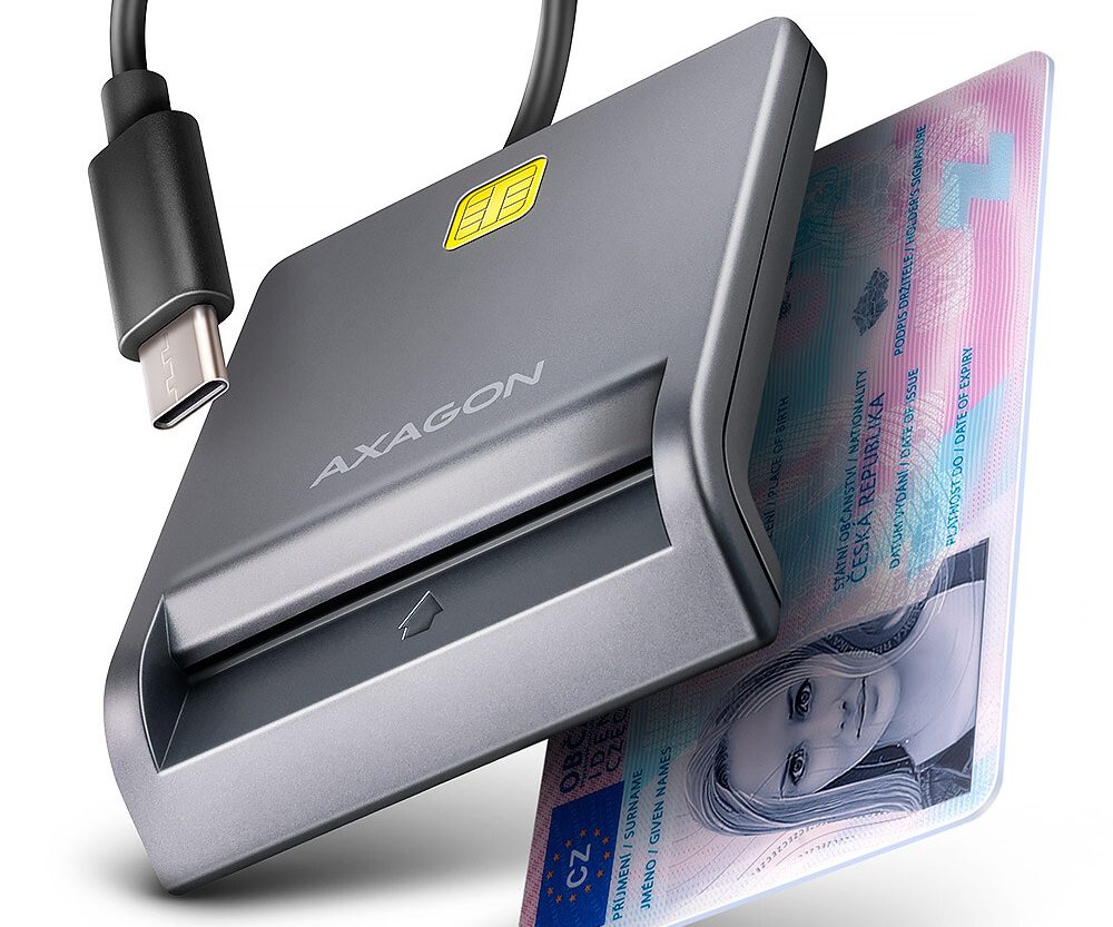 Čitač pametnih kartica AXAGON CRE-SM3TC USB-C 2.0