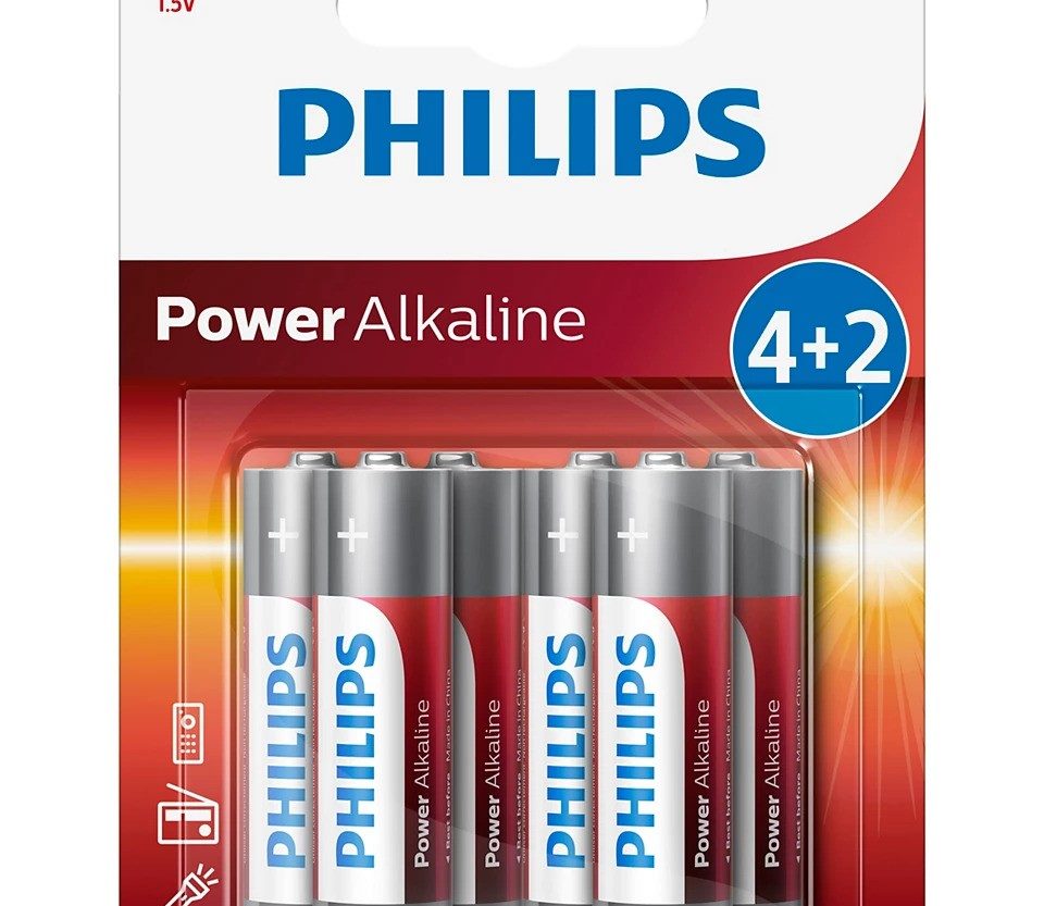 Philips baterije AA, 4+2 komada