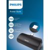 Philips power bank DLP2510C, 2500mAh, USB-C, crni