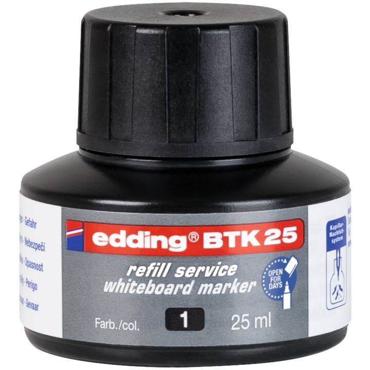 Tinta za marker (za bijelu ploču) 25 ml Edding BTK25 crna
