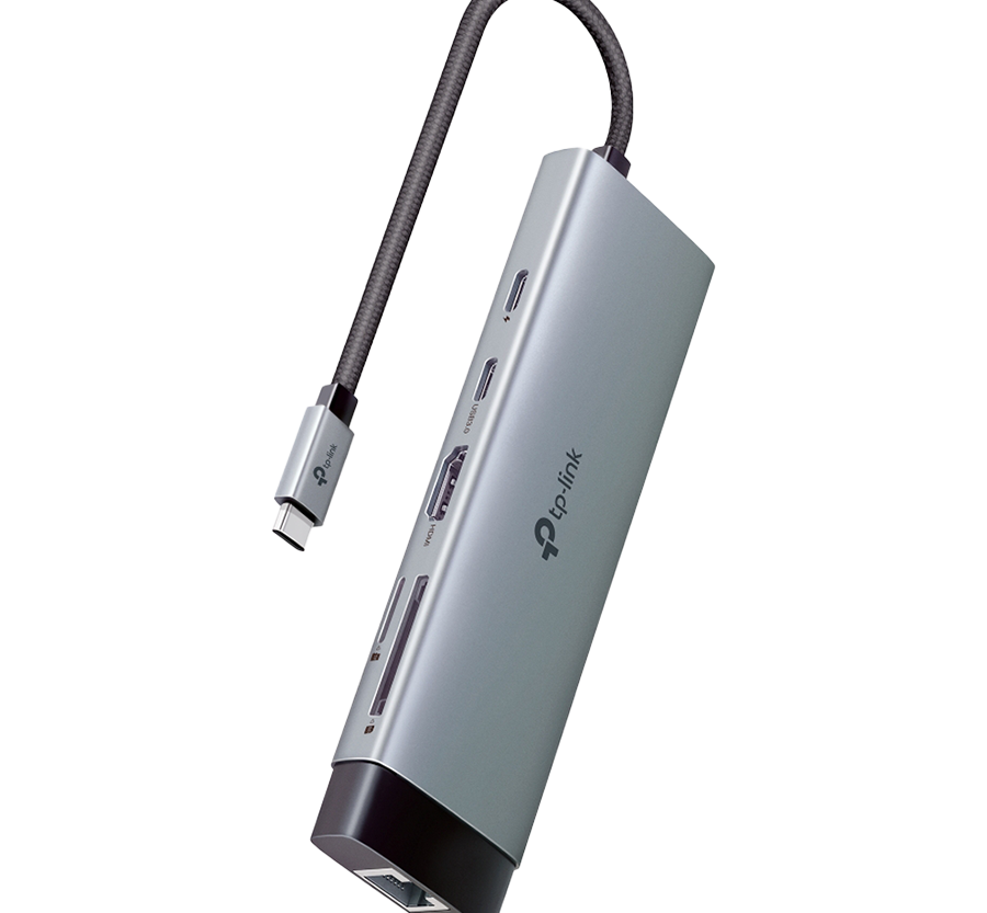 TP-Link UH9120C USB Type-C 9-Port Hub,1 x USB-C Connector,1 x HDMI 4K 60Hz Port,1 x USB-C PD 100W Port,1 x RJ45 1000Mbps Port,1 x SD + 1 x microSD(TF) 104MB/s Port,3 x USB-A 3.0 Ports,1 x USB-C 3.0 Port, Plug and Play, Self-storage for Connector, Fast Heat Dissipation, Flexible and Durable