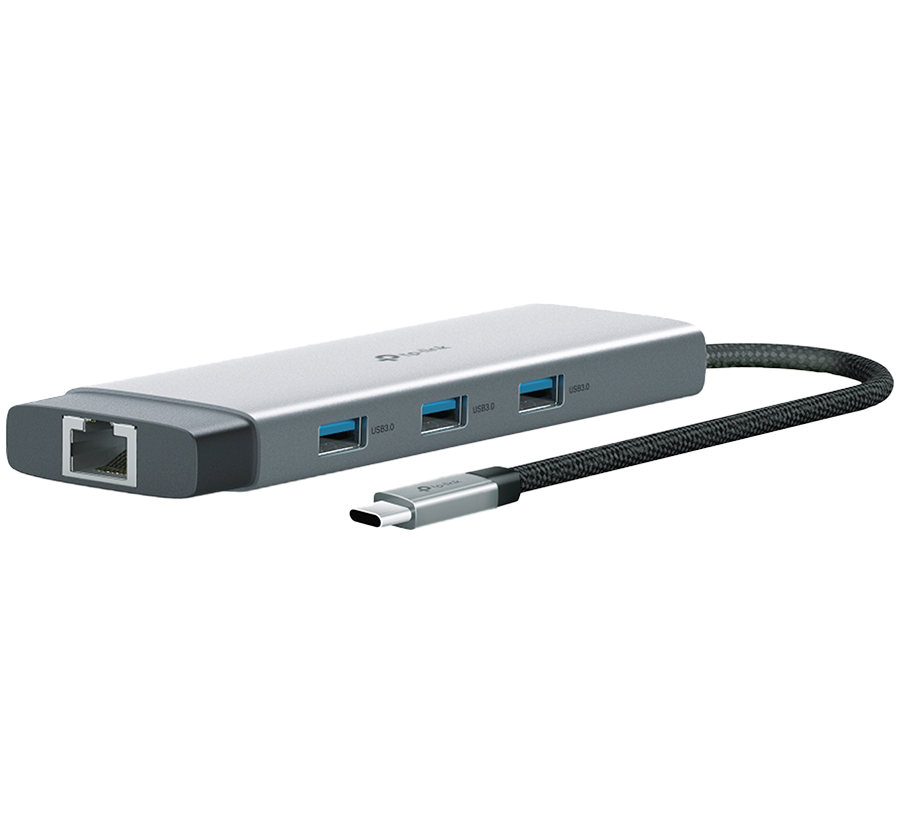 Alternative view of TP-Link UH9120C USB Type-C 9-Port Hub,1 x USB-C Connector,1 x HDMI 4K 60Hz Port,1 x USB-C PD 100W Port,1 x RJ45 1000Mbps Port,1 x SD + 1 x microSD(TF) 104MB/s Port,3 x USB-A 3.0 Ports,1 x USB-C 3.0 Port, Plug and Play, Self-storage for Connector, Fast Heat Dissipation, Flexible and Durable