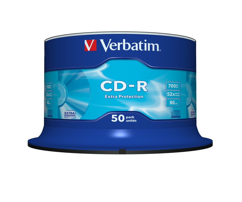 CD-R 700/80 52x spindl Extra protection pk50 Verbatim 43351