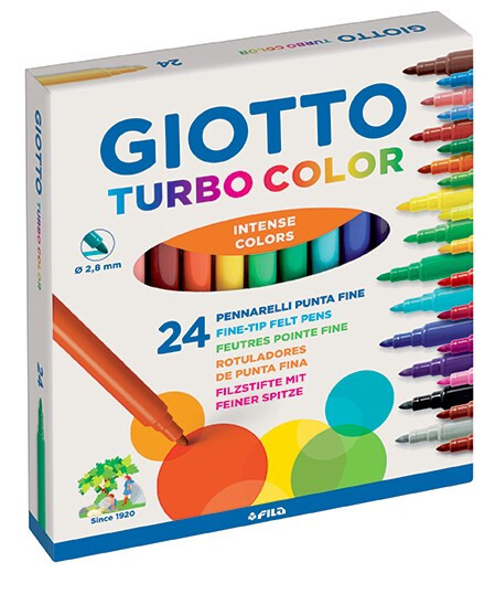 Flomaster školski  24boje Giotto Turbo Color Fila 0715 blister