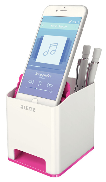 Alternative view of Čaša za olovke pvc četvrtasta Wow Leitz 53631023 bijela/roza
