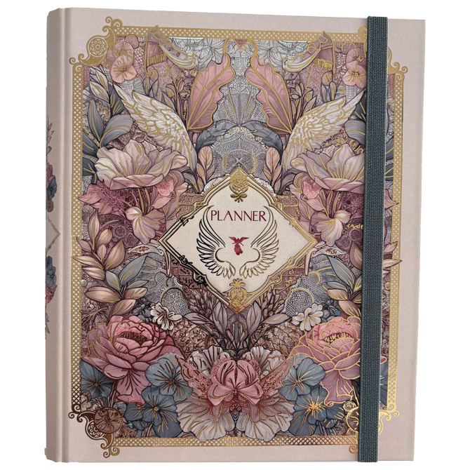 Organizer 18x23 cm 108 L spiralni s gumicom Flowers Marker 1803