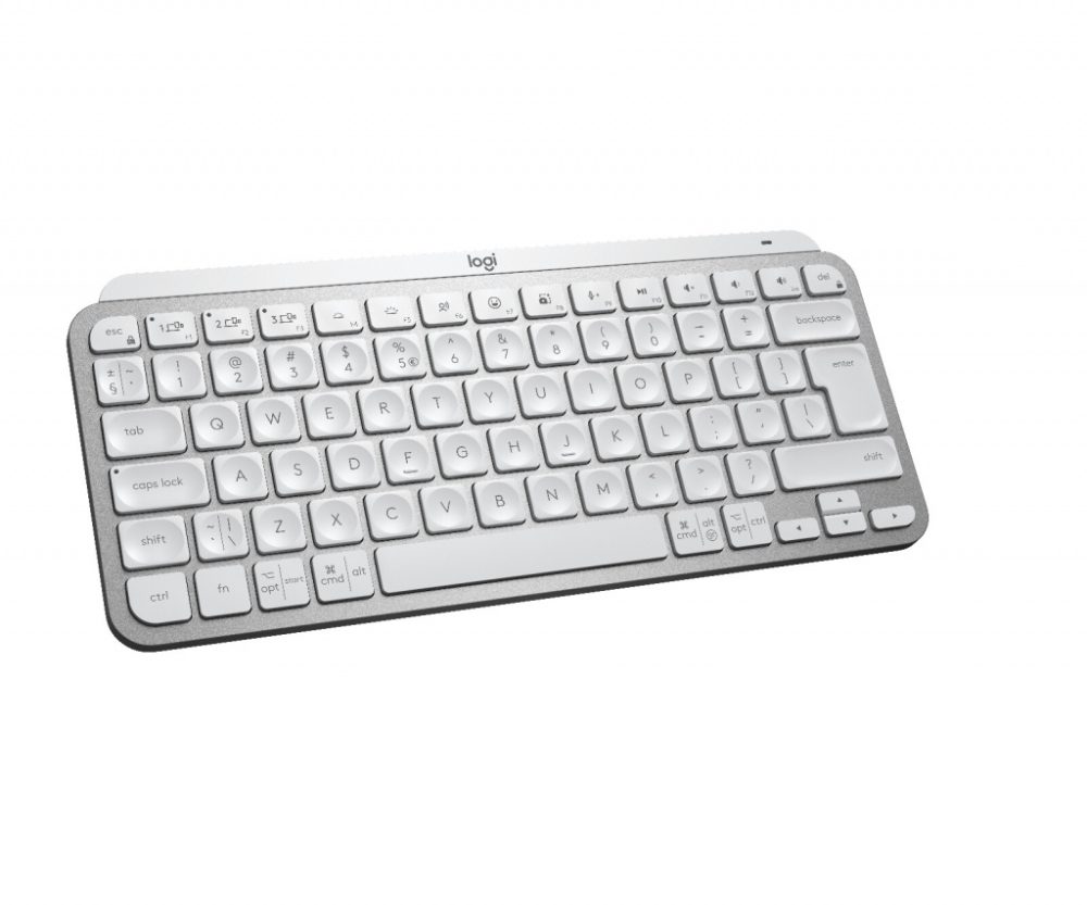 Alternative view of LOGITECH MX Keys Mini Minimalist Wireless Illuminated Keyboard - PALE GREY - Croatian layout