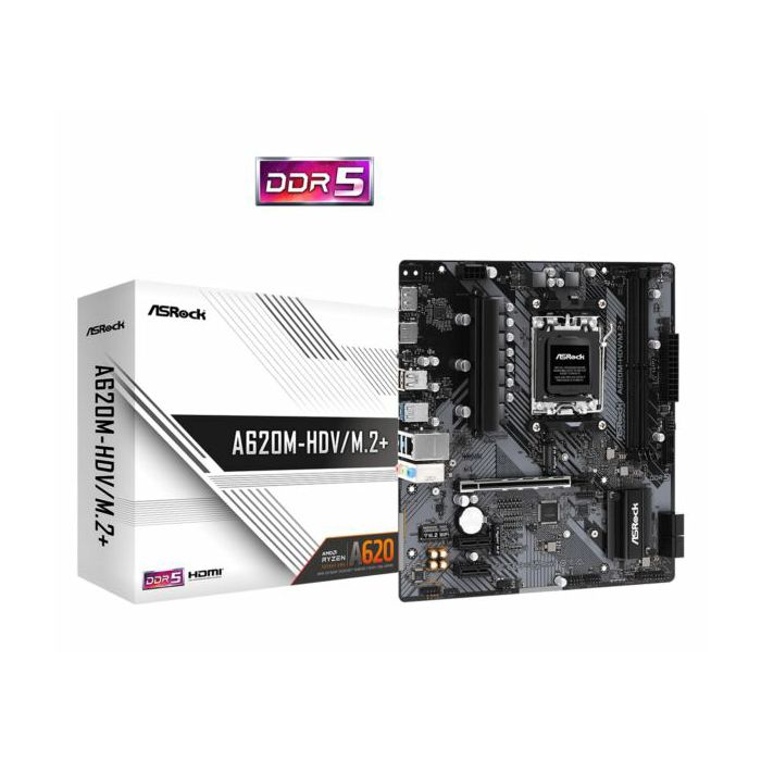 ASRock MB A620AM-HVS, S.AM5 2xDDR5/6800+(OC), PCIe 4.0, G-LAN, HDMI/VGA, mATX