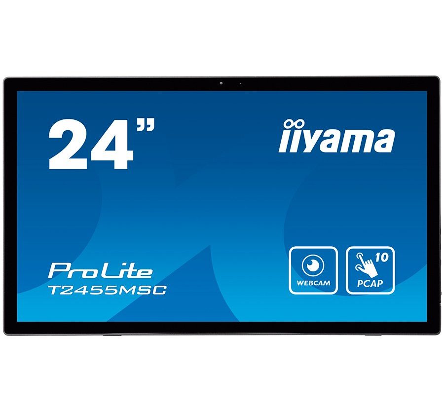 IIYAMA Monitor LED T2455MSC-B1 24” multi-touch IPS 1920x1080 16:9 400cd 1000:1 5ms projective capacitive touch HDMI DP USB
