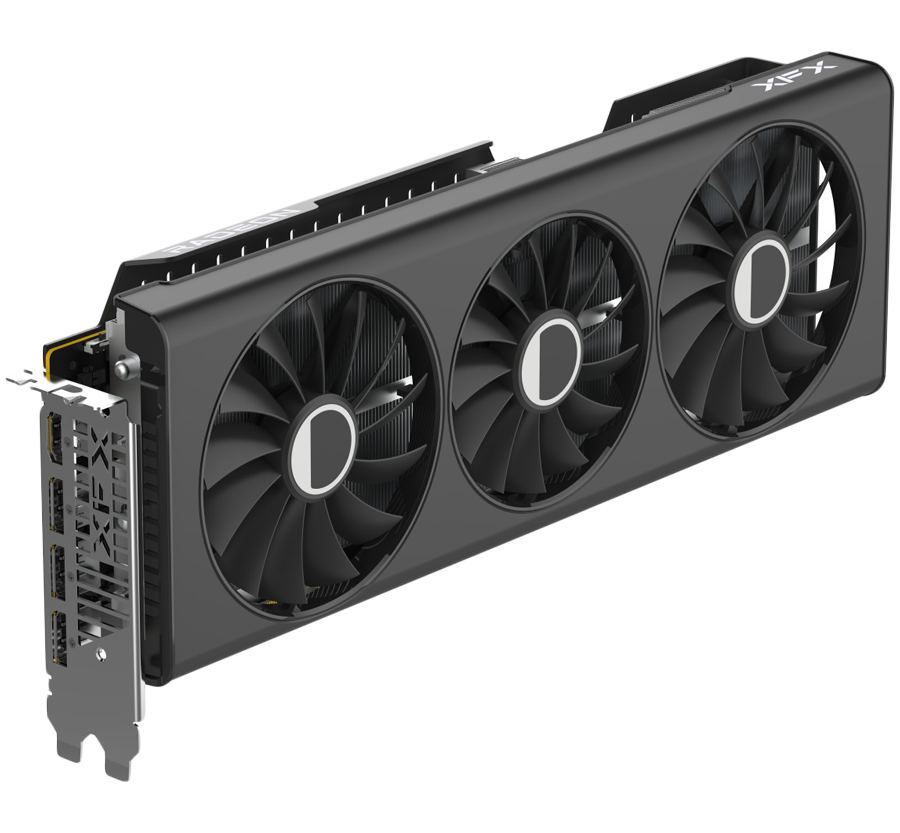 XFX AMD RX-7700XT QICK319 BLACK 12GB GDDR6 192bit, 2599 MHz / 18 Gbps, 3x DP, 1x HDMI, 3 fan, 2 slot