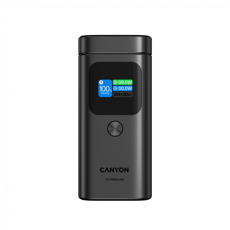 CANYON Qi2 magnetic power bank OnPower 150 15000mAh Aluminium Dark grey - Slika 3