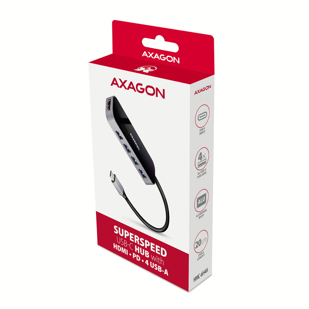 USB HUB SS USB-C 6IN1 HMC-6H4A, AXA - Slika 9