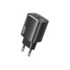 Zidni punjač Adda Collins CH-009-BK USB-A i Type C izlazi, 30W, GaN, LED zaslon, crni