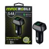 Max Mobile Auto adapter 2 x USB type-A SC-191 QC 3.0 27W Quick Charge 5.4A crno-sivi