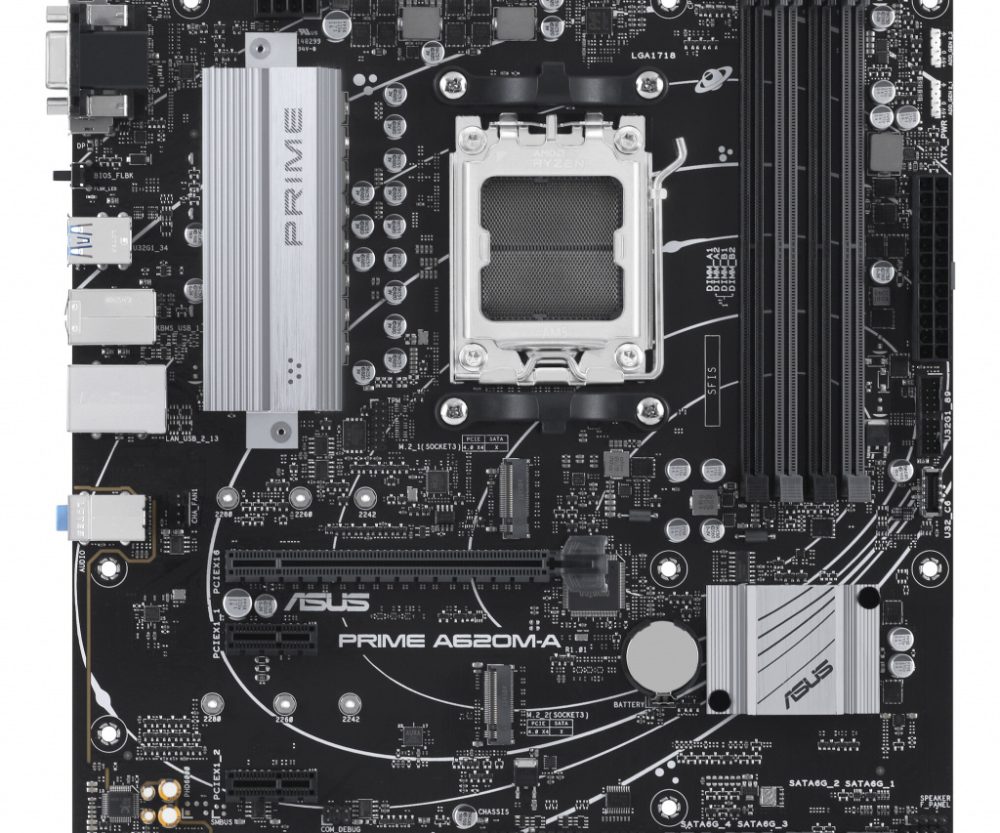 Alternative view of ASUS PRIME A620M-A-CSM MB
