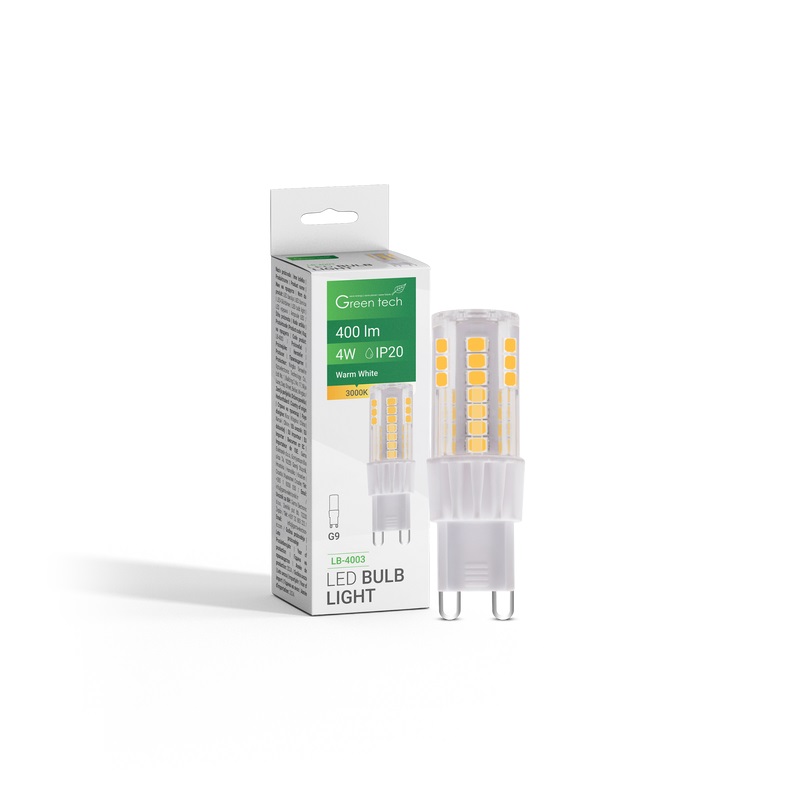 LED žarulja Green Tech 4W, 3000K G9, IP20, San`an chip
