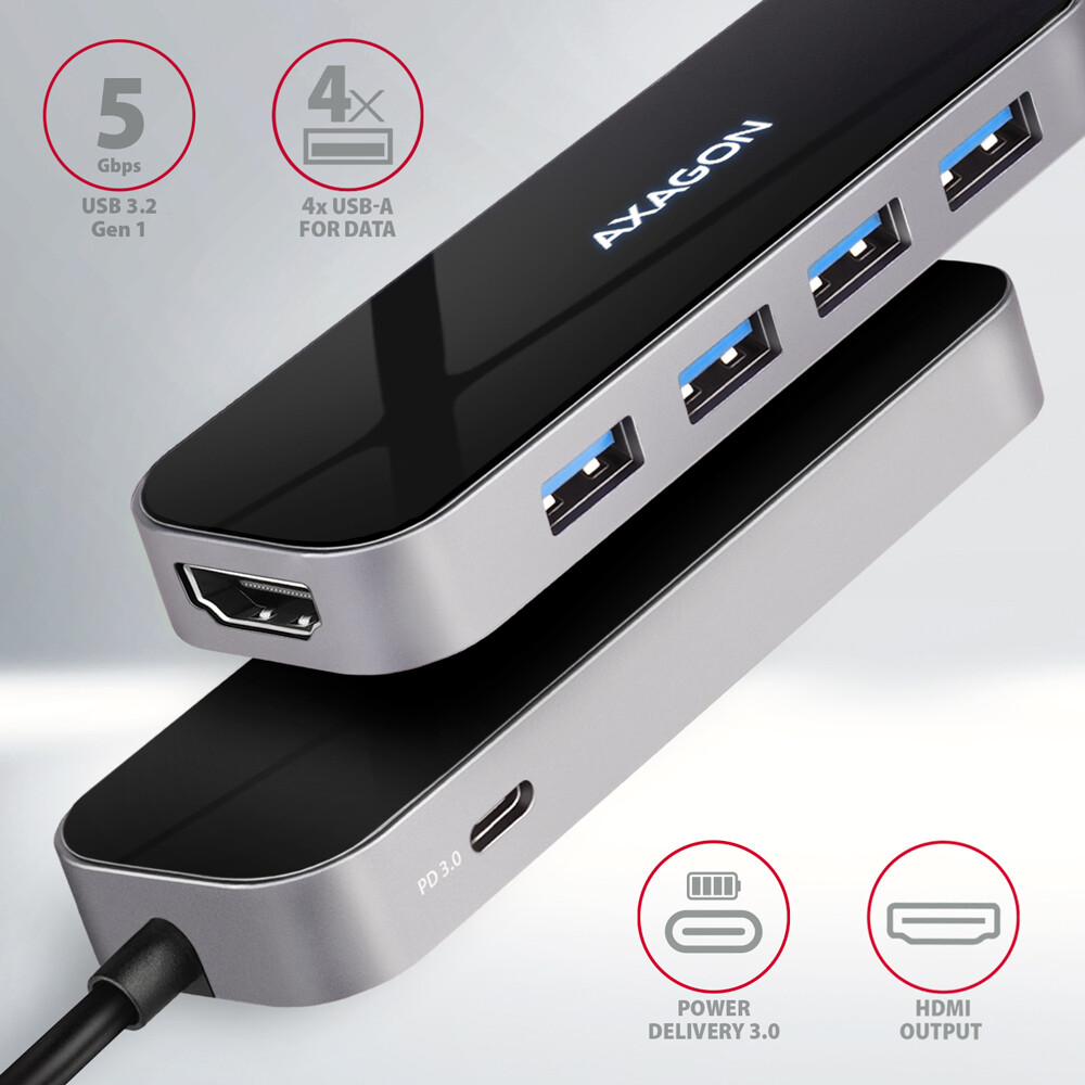 USB HUB SS USB-C 6IN1 HMC-6H4A, AXA - Slika 2