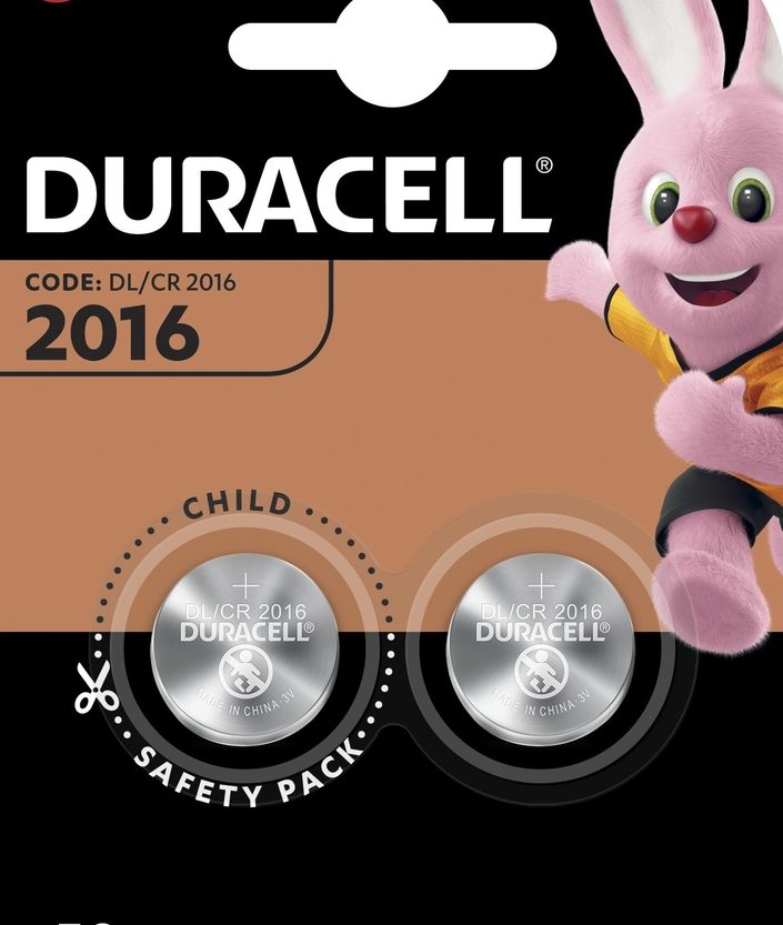 Lithium dugmasta baterija Duracell CR2016 2 kom Blister