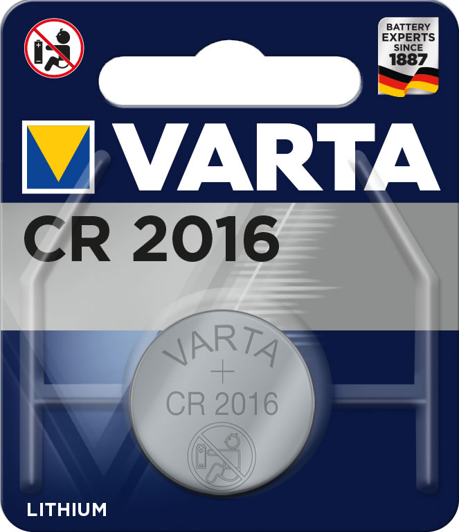 Lithium dugmasta baterija, Baterija Varta CR 2016, IEC CR2016, zamjenjuje auch DL2016, 3V 1 kom Blister