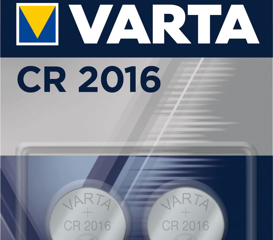 Lithium dugmasta baterija, Baterija Varta CR 2016, IEC CR2016, zamjenjuje auch DL2016, 3V 2 kom Blister