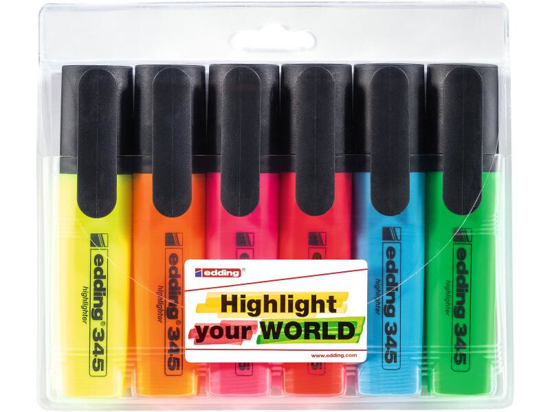 Marker za tekst Signir Edding 345 2-5mm 6boja blister